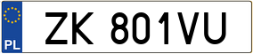 Trailer License Plate
